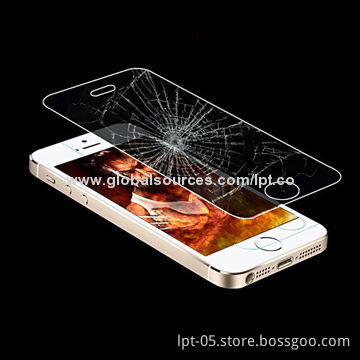 Super Scratch-resistant Surface Tempered-glass Screen Protector for iPhone 5/5S with 9H Hardness
